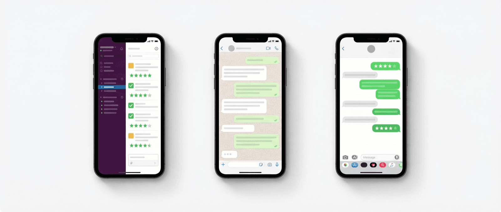 Slack vs WhatsApp vs iMessage for Testimonial Credibility