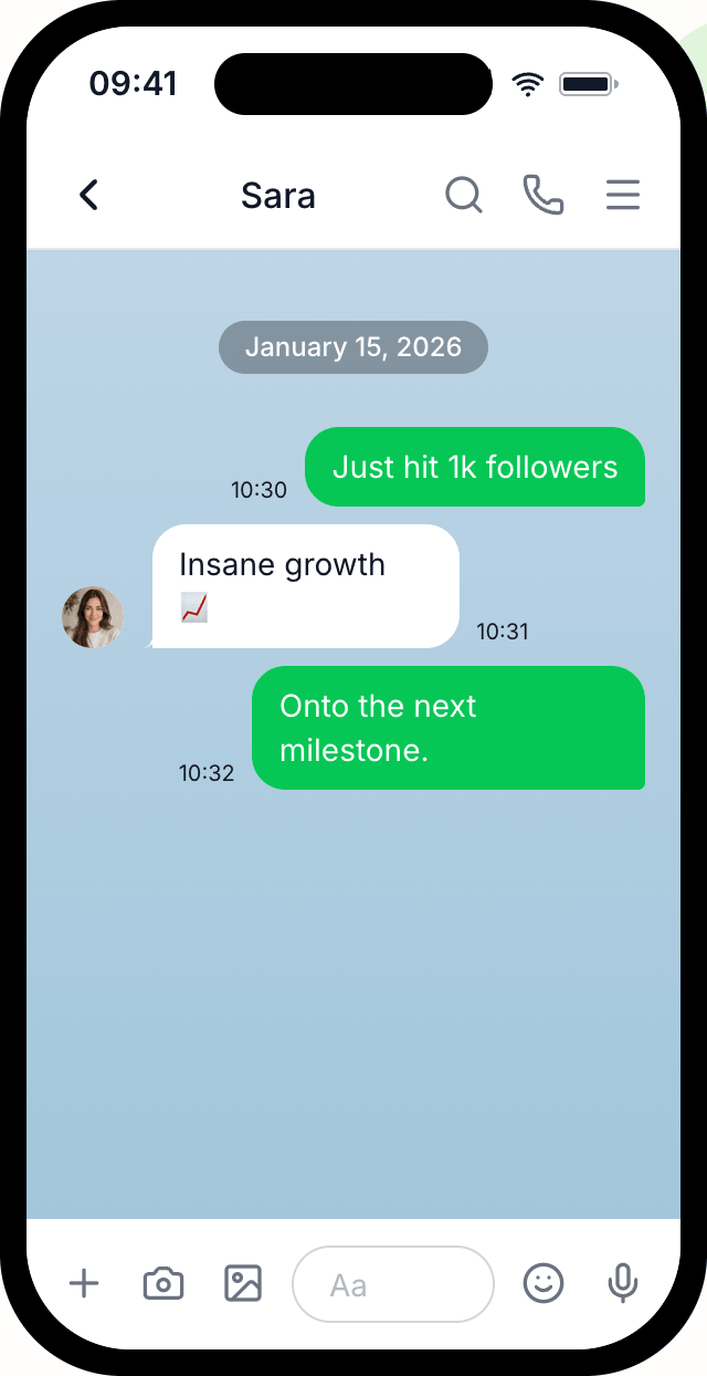 Fake LINE chat mockup