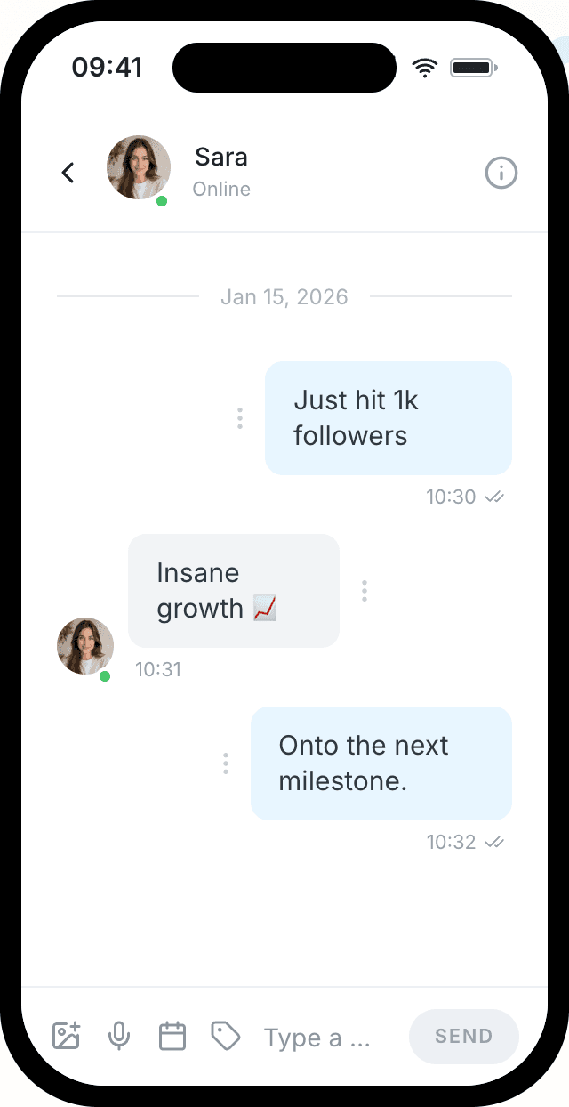 Fake OnlyFans chat mockup