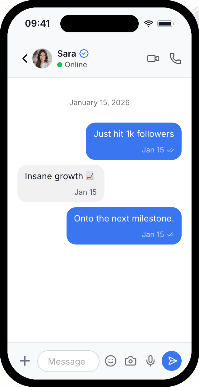 Fake Signal chat mockup