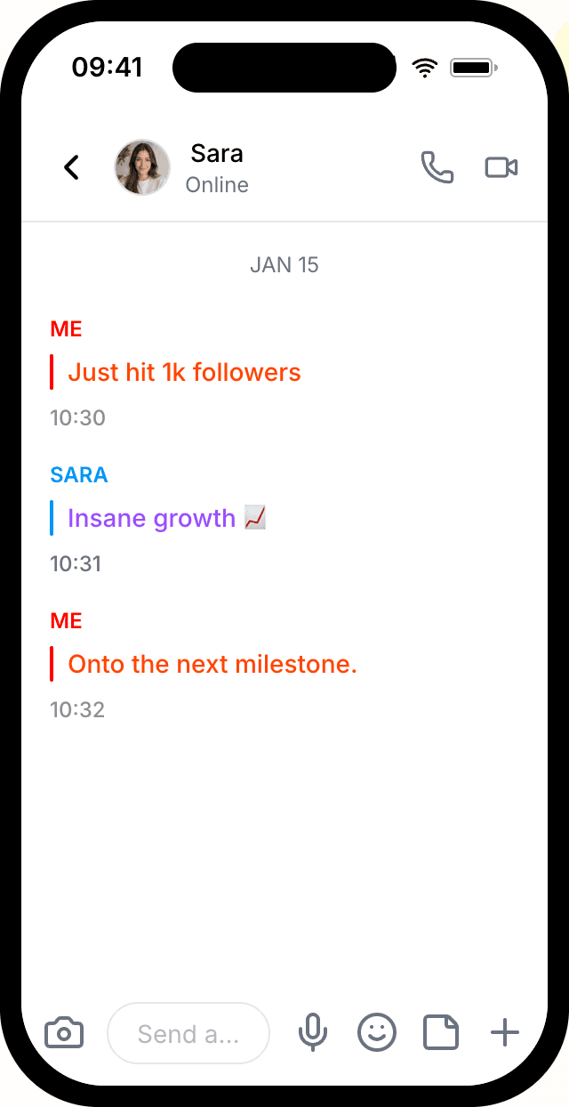 Fake Snapchat chat mockup