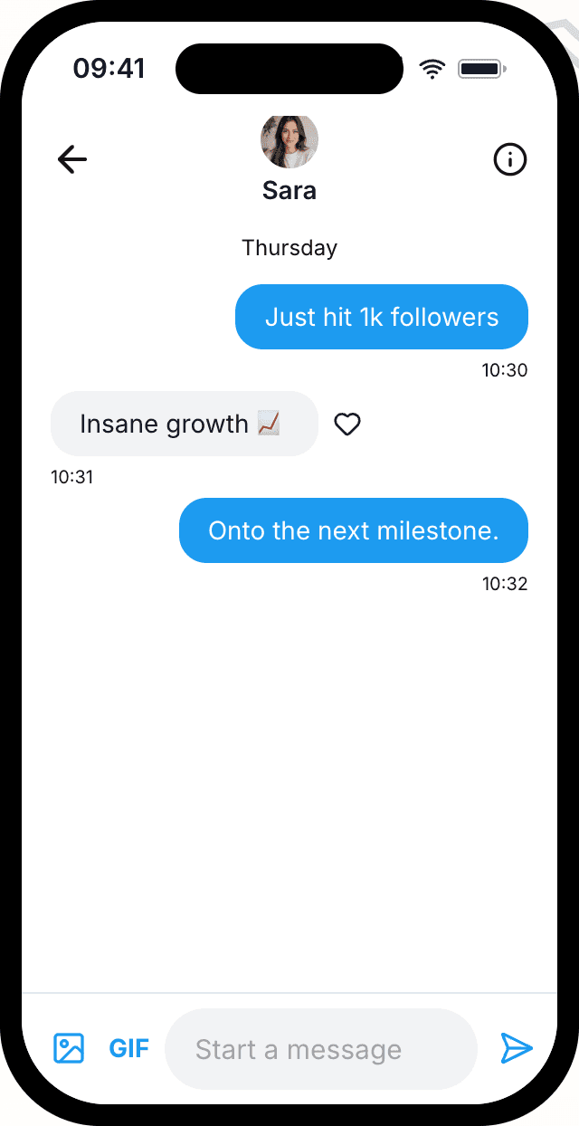 Fake X chat mockup