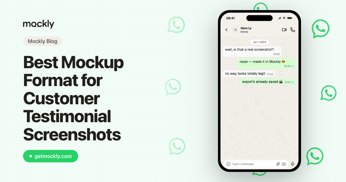 Best Mockup Format for Customer Testimonial Screenshots | Mockly Blog
