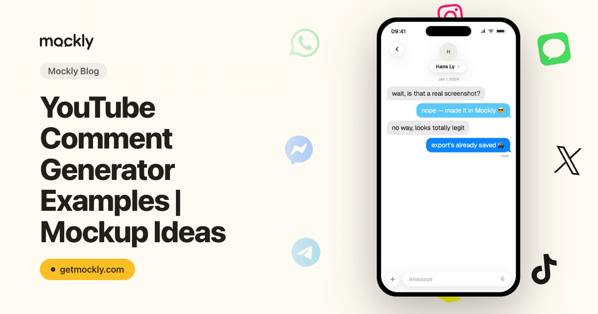 YouTube Comment Generator Examples | Mockup Ideas | Mockly Blog