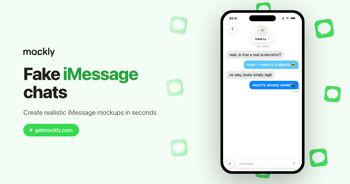 iMessage Chat Generator | Mockly