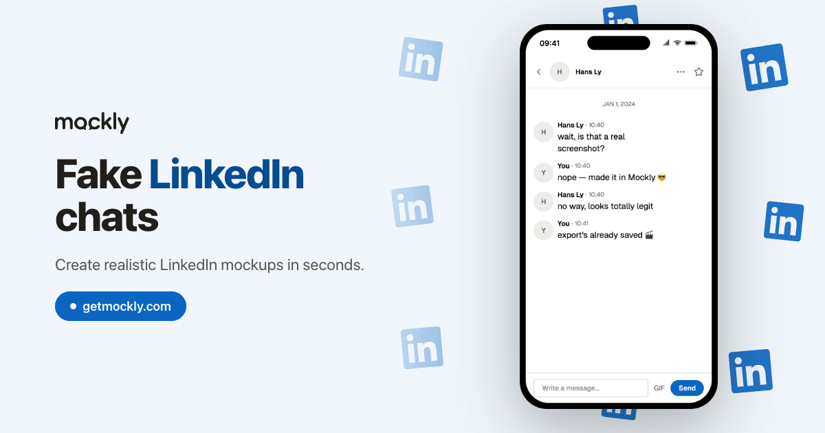 LinkedIn Chat Generator | Mockly