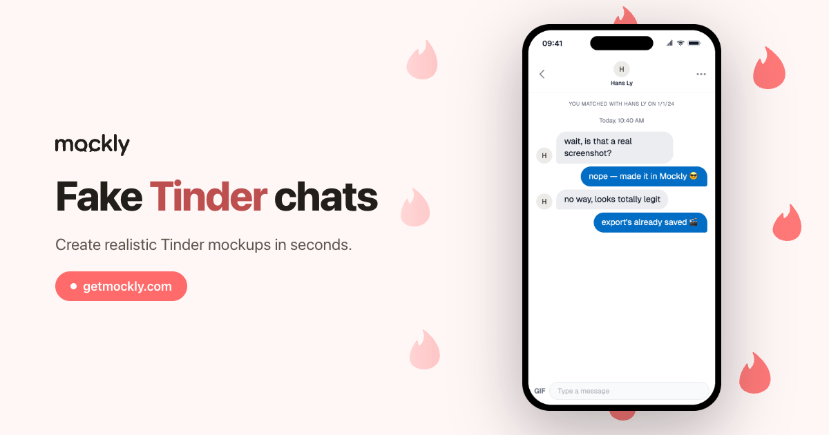 Tinder Chat Generator | Mockly