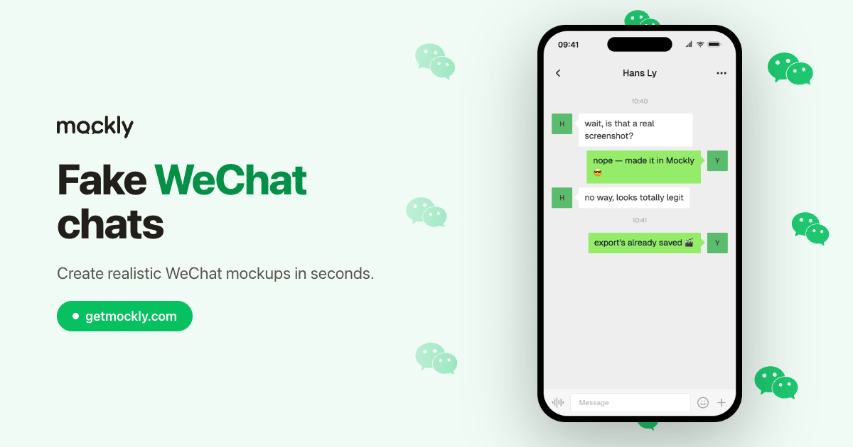 WeChat Chat Generator | Mockly