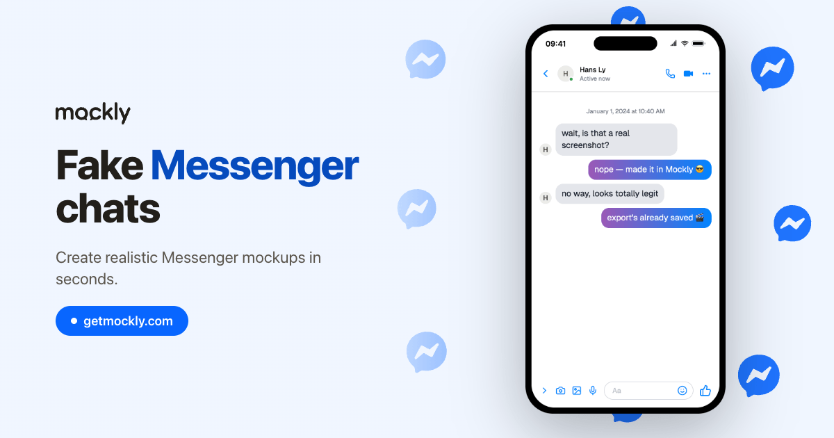 Fake Messenger Chat Generator | Mockly