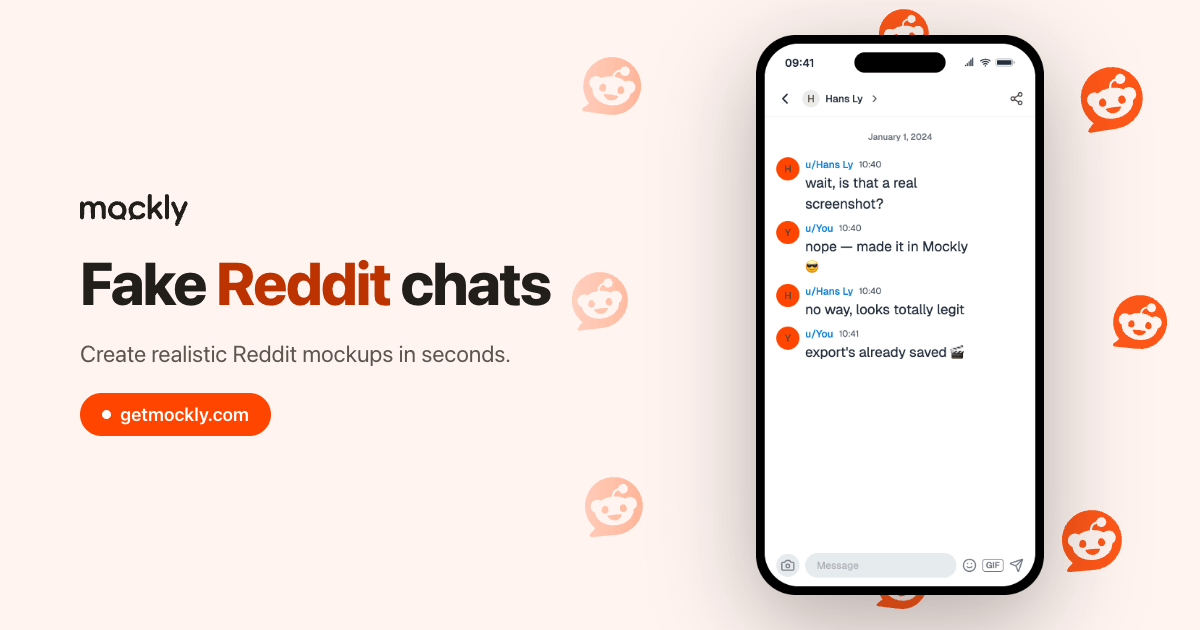 Fake Reddit Chat Generator | Mockly