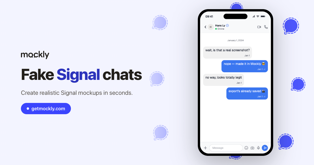 Fake Signal Chat Generator | Mockly
