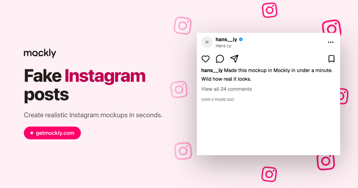 Free Fake Instagram Post Generator | Create Screenshots Instantly