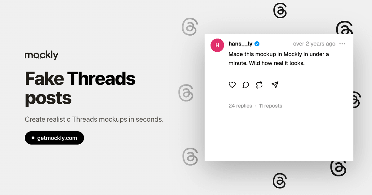 Fake Threads Post Generator | Mockly